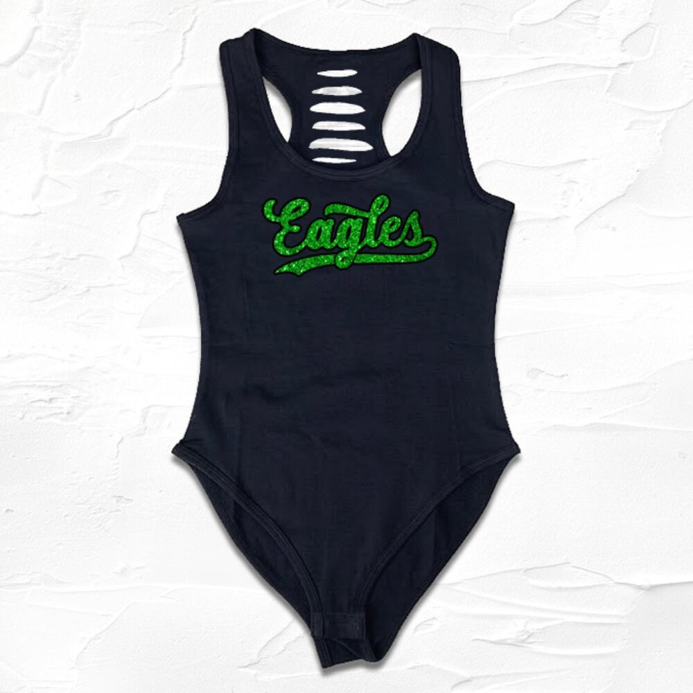 Glitter Black Eagles Bodysuit, Eagles Fan Gift, Eagles Shirts,  GO Birds, Philly